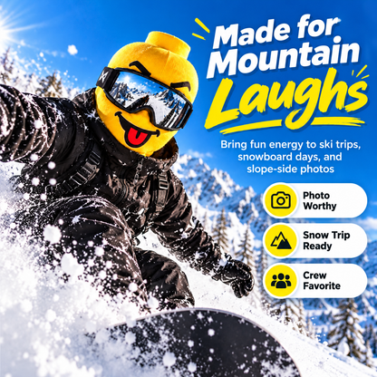 🔥Last Day 50% OFF🏂Funny Yellow Block-Head Ski Mask – Full Face Winter Balaclava for Skiing & Snowboarding