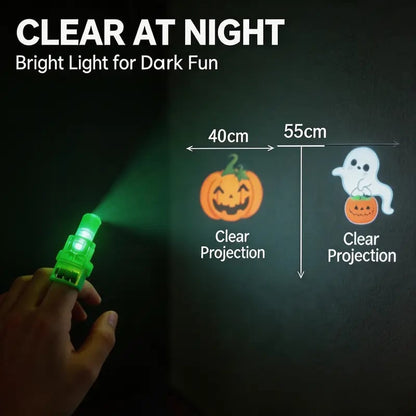 🎃 Halloween LED Projection Finger Lights – Multi-Color Light Up Finger Projectors