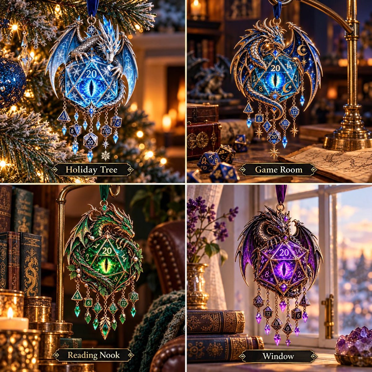 Glow Dragon Wind Chime – Illuminated Fantasy Hanging Decor with 6 Dragon Designs
