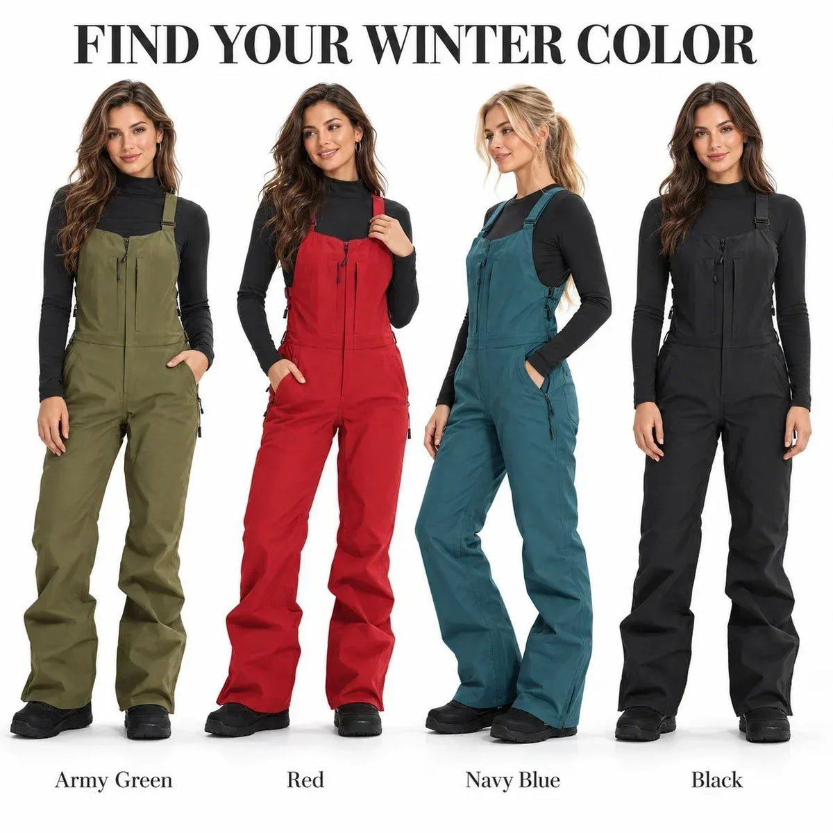 ❄️ Women's Waterproof Insulated Ski Bib Overalls — Warm & Lightweight 🎿