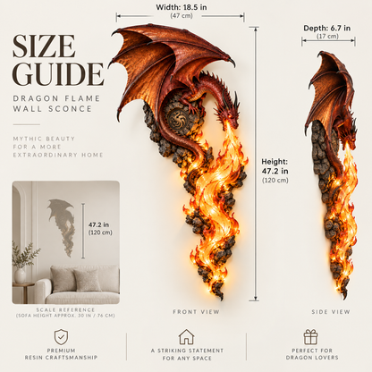 🐉 Dragonfire Guardian Wall Sconce – A Legendary Flame Awakens On Your Wall 🔥