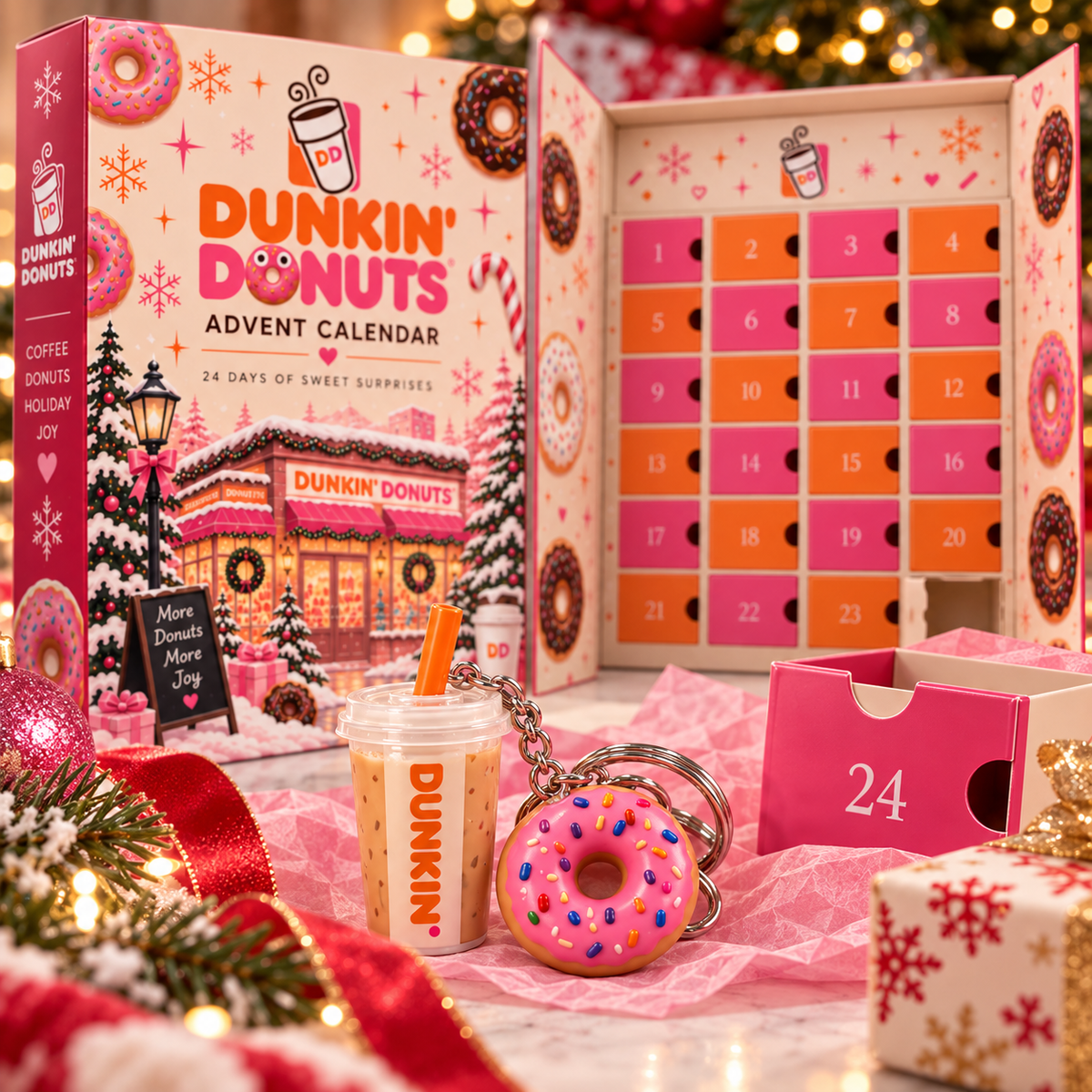 🍩  ☕  24 Days of Coffee Shop Advent Calendar 2026 – 24 Surprise Coffee & Donut Keychain Collectibles