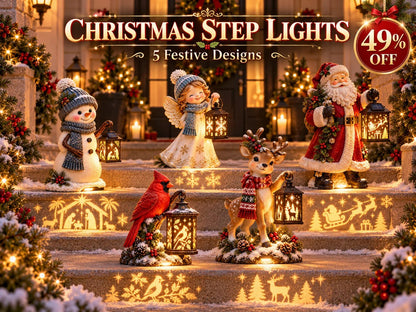 ✨ Solar Christmas Step Lights | 5 Festive Character Styles