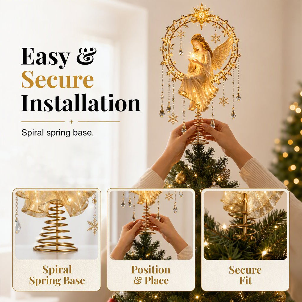 Three-step installation of the spiral spring base on a Christmas tree
