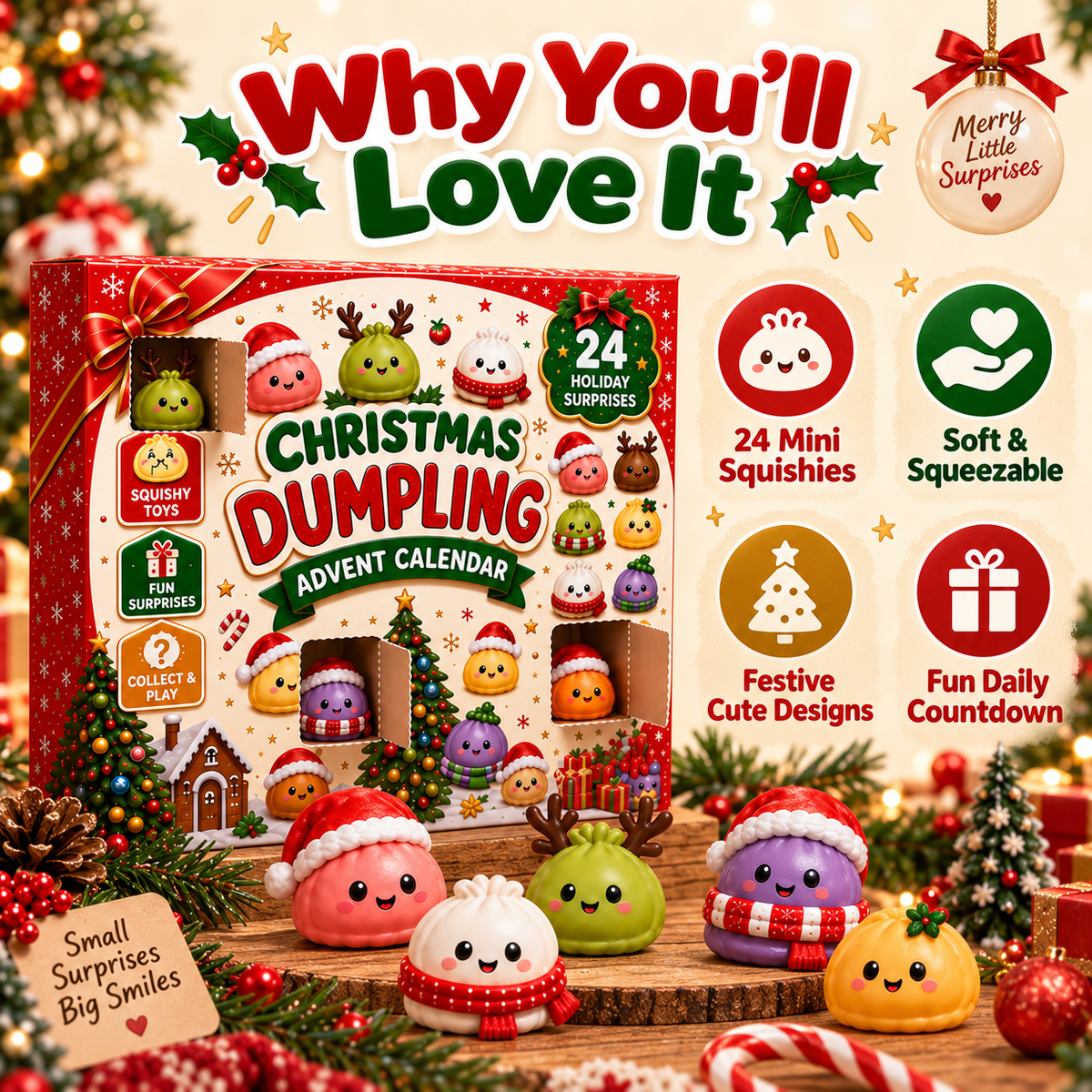 Hot sales🔥2026 Dumpling Squishy Advent Calendar