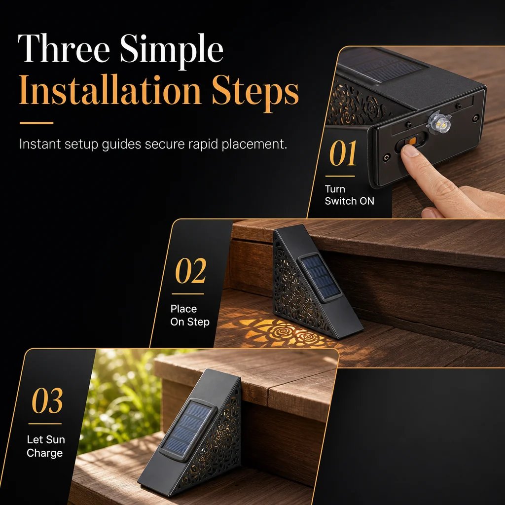 💡 Save 50%!☀️ Solar Step Light – For stairs, decks & pathways✨
