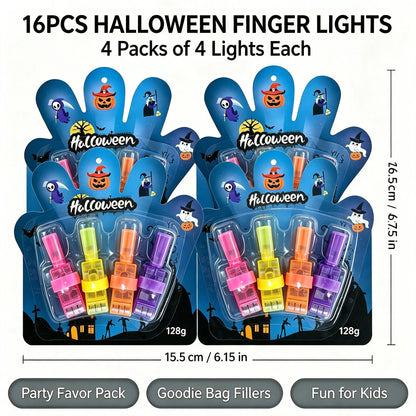 🎃 Halloween LED Projection Finger Lights – Multi-Color Light Up Finger Projectors