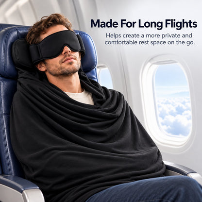 💤 No-Bob Flight Sleep Mask: Head Support & Arm Rest Sling