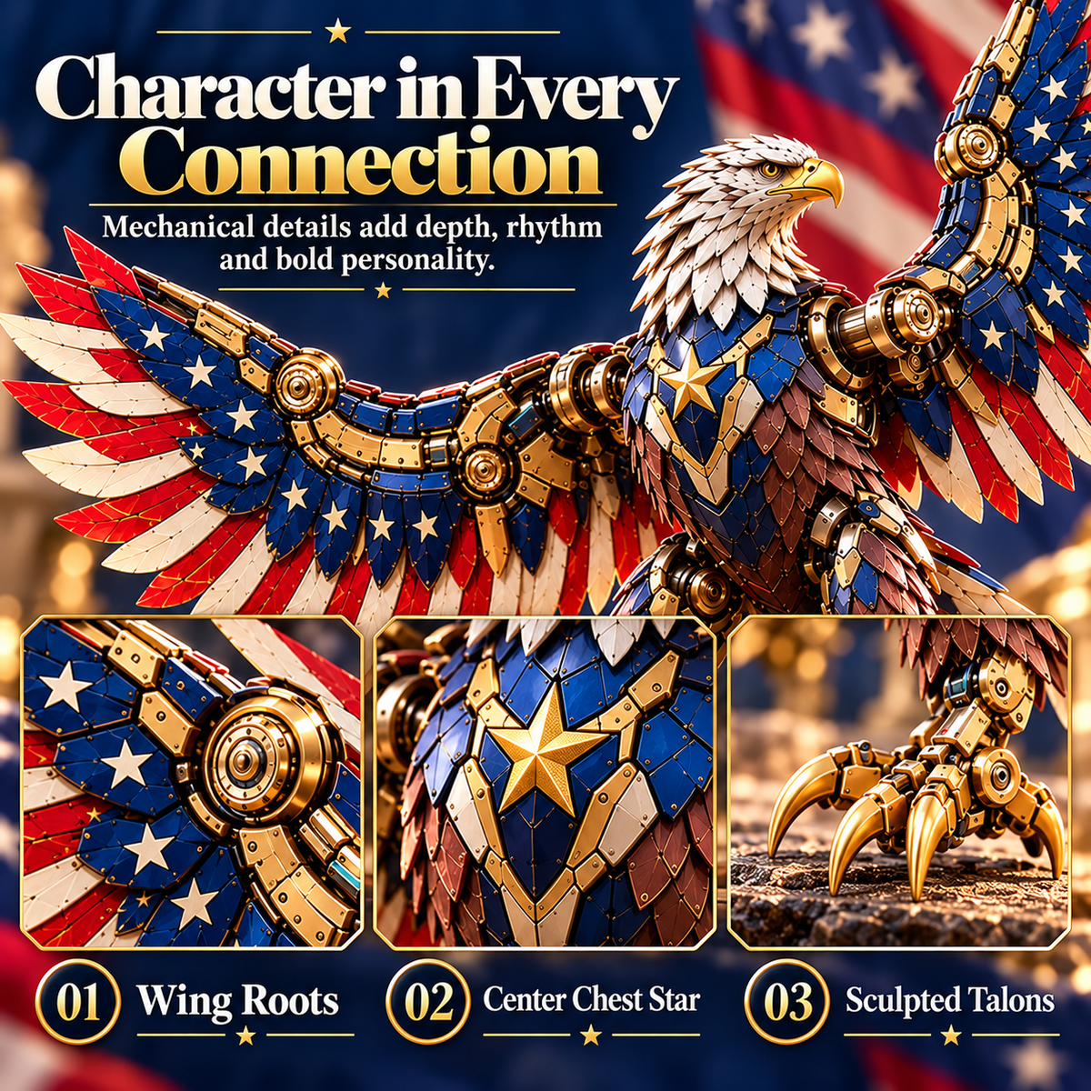 Stars & Stripes Eagle Transforming Egg