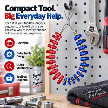 Hot sales🔥26-in-1 Detachable Nut & Bolt Thread Size Gauge – SAE & Metric