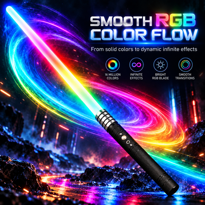 Professional Metal Extendable LED Lightsaber – 78cm, 100+ Colors, 10 Sound Effects, Motion Sensor & USB-C Charging
