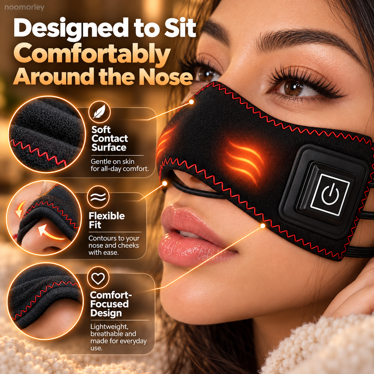 🔥 Last Day 50% OFF - Rechargeable Heated Nasal Pad – 3 Heat Levels & Hands-Free Comfort