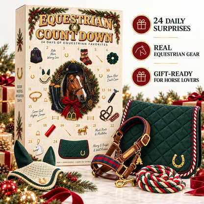🐴 24-Day Equestrian Christmas Advent Calendar – Horse Lover Countdown with Rider Essentials, Barn-Day Surprises & Festive Gift Set