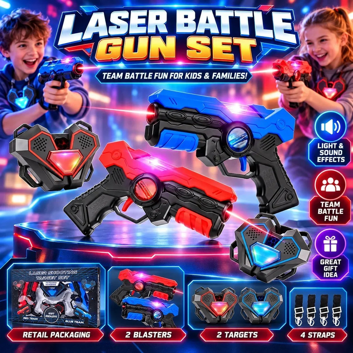 🚀 Laser Battle Gun Set — Bring the Ultimate Battle Experience Home!