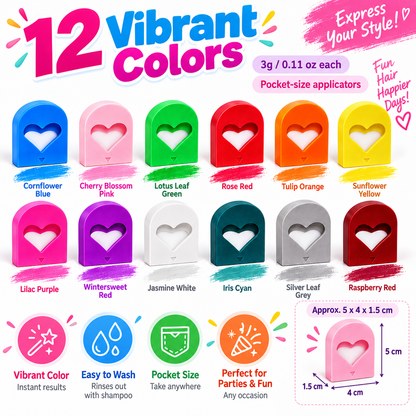 Hot sales🔥12 Vibrant Colors Temporary Hair Chalk