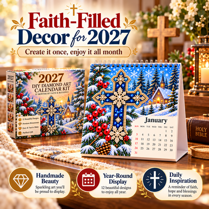 ✝️💎 2027 Faith & Blessings DIY Diamond Art Calendar Kit