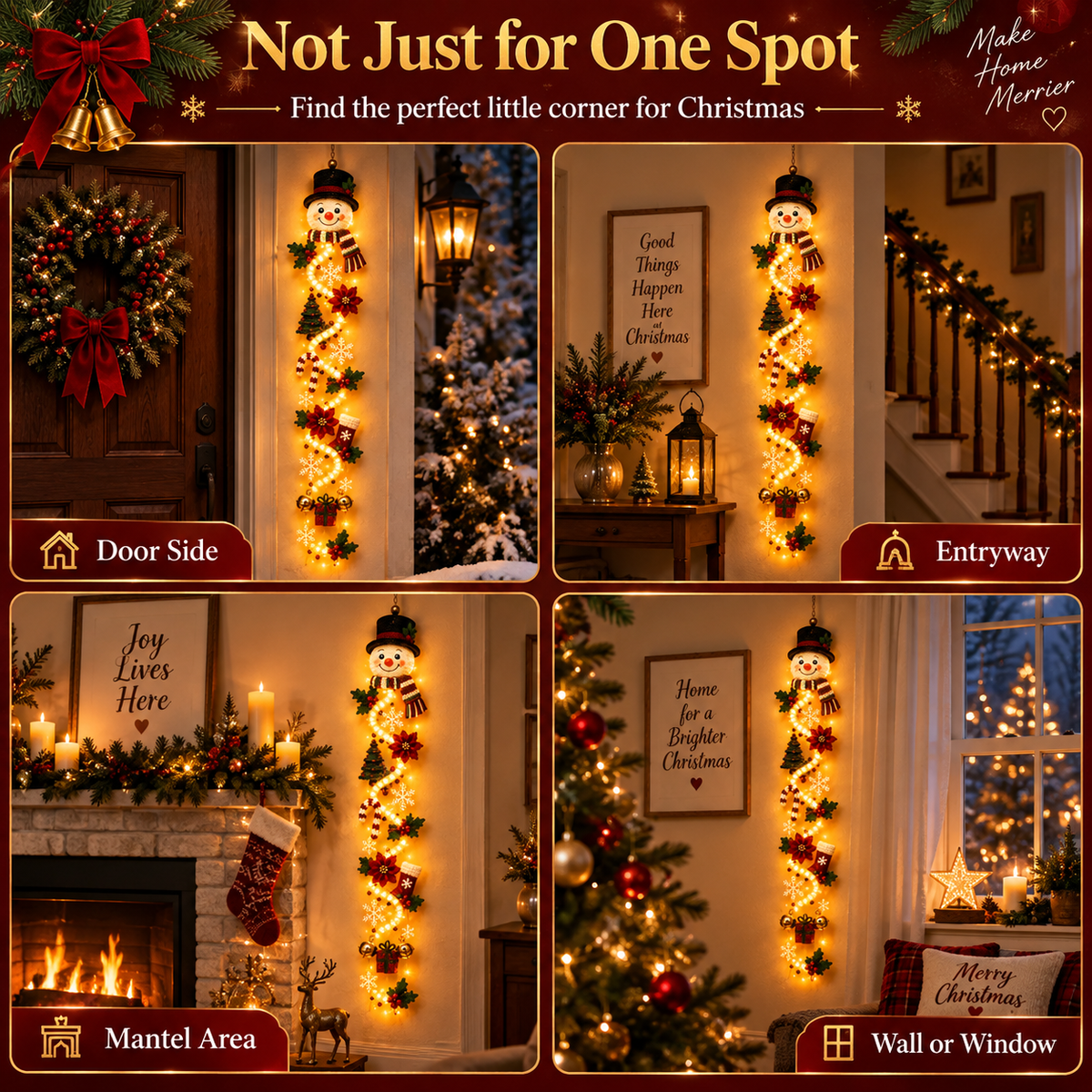 Hot sales🔥Glowing Christmas Door Hanger