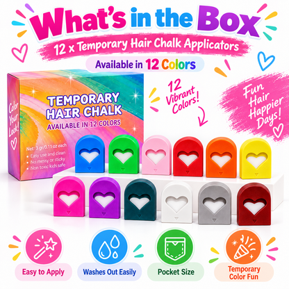 Hot sales🔥12 Vibrant Colors Temporary Hair Chalk