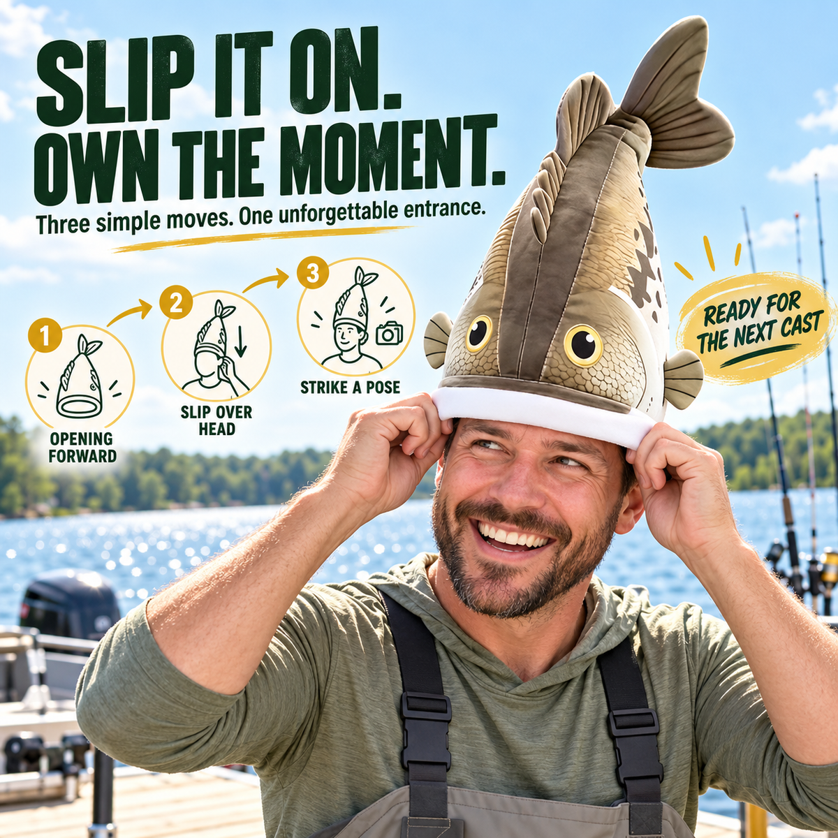 🔥Last day 50% OFF🐟 3D Fish-Shaped Novelty Hat — Funny Fishing Gift for Anglers, Lake Days & Parties