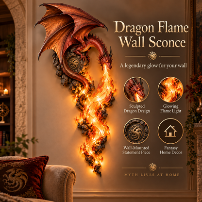 🐉 Dragonfire Guardian Wall Sconce – A Legendary Flame Awakens On Your Wall 🔥