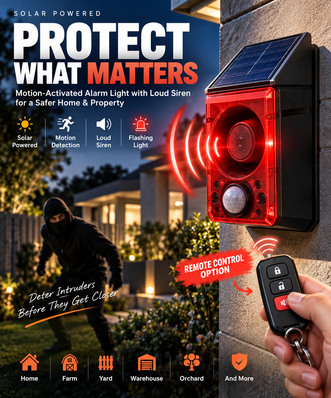 ☀️Outdoor Solar Motion Sensor Alarm