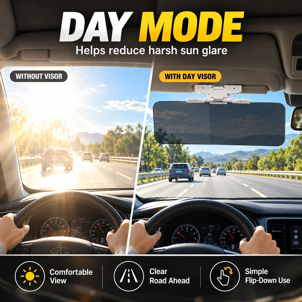 Daytime tinted visor effect comparison