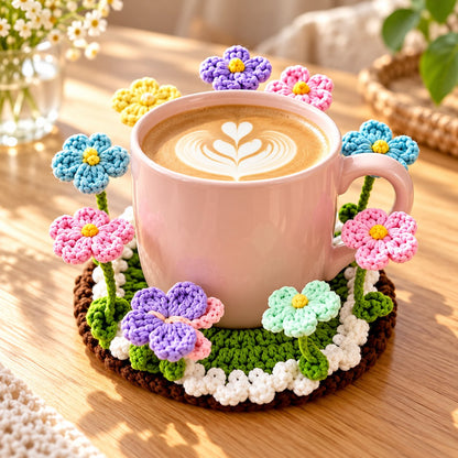 🌸49% OFF🌸Handmade Crochet Floral Coaster | Everlasting Table Art 🌸