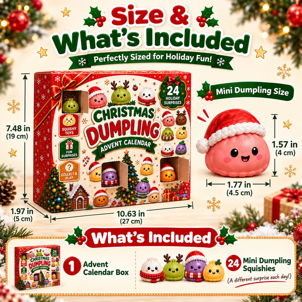 Hot sales🔥2026 Dumpling Squishy Advent Calendar