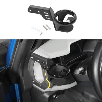 Door Cup Holder for 2021-2026 Ford Bronco, Front Grab Handle Drink Holder Mount, Interior Beverage Rack Accessories 🚙🥤