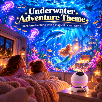 Magical Story Projector Night Light – 360° Rotating Fantasy Room Projector, USB Rechargeable