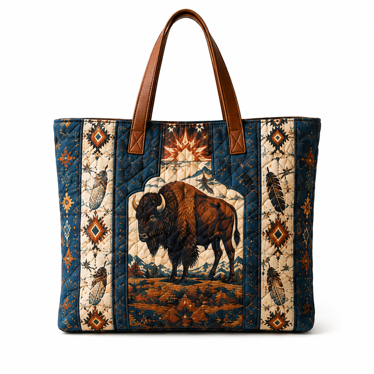 🐎 Western-Inspired Quilted Tote Bag – Spacious Statement Shoulder Bag