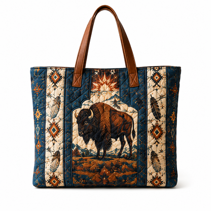 🐎 Western-Inspired Quilted Tote Bag – Spacious Statement Shoulder Bag