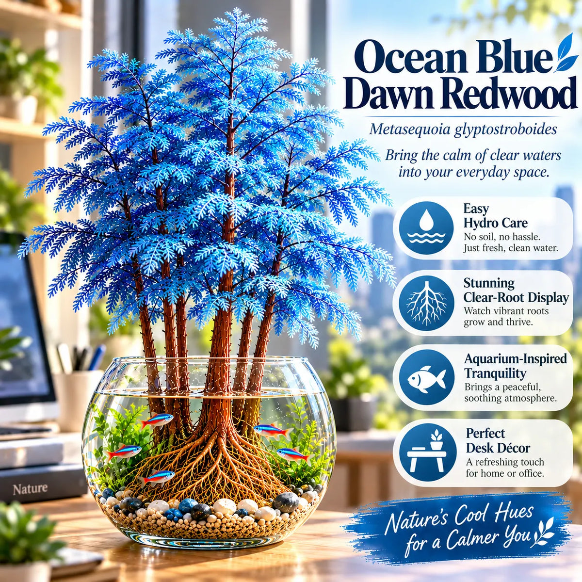 🌿 Hydroponic Dawn Redwood Starter – Grow Your Own Mini Tree💧