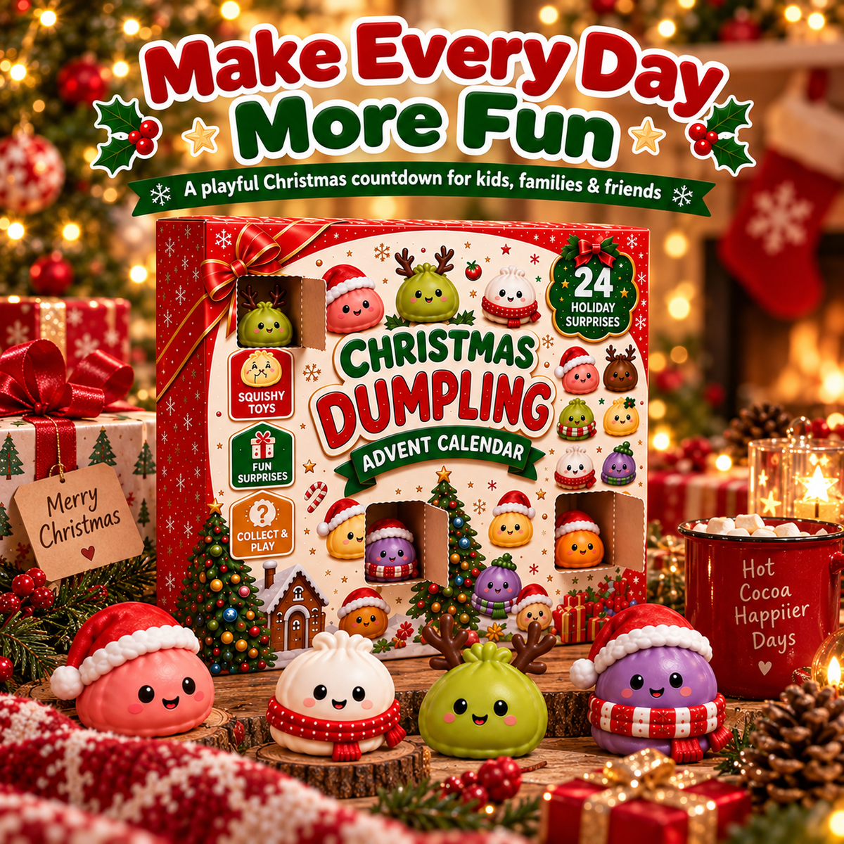 Hot sales🔥2026 Dumpling Squishy Advent Calendar