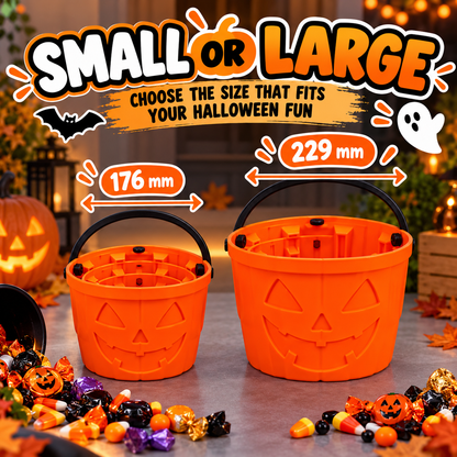 🎃Telescopic Pumpkin Halloween Bucket – Expandable 3D Printed Trick-or-Treat Container