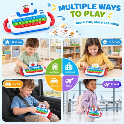 🔥Last Day 50% OFF – 🌈 3-in-1 Interactive Learning Keyboard for Kids ✨ Light-Up Pop It Educational Toy