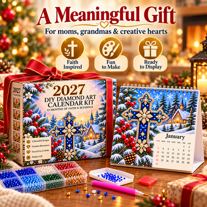✝️💎 2027 Faith & Blessings DIY Diamond Art Calendar Kit