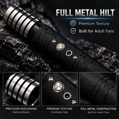 Professional Metal Extendable LED Lightsaber – 78cm, 100+ Colors, 10 Sound Effects, Motion Sensor & USB-C Charging