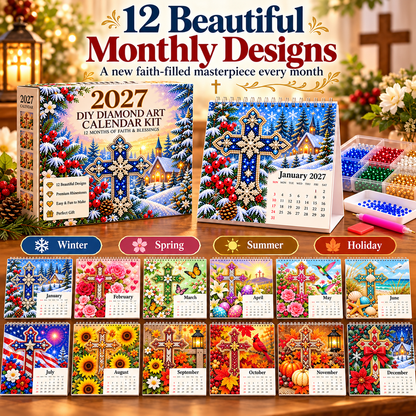 ✝️💎 2027 Faith & Blessings DIY Diamond Art Calendar Kit