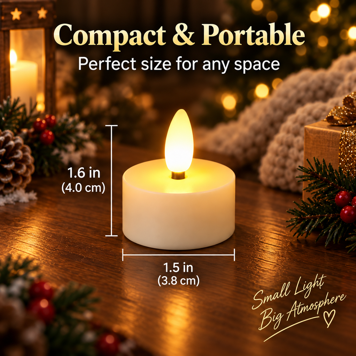 Hot sales🔥Rechargeable Flameless Tea Lights Candle  – Charging Station, Remote Control, Timer & Flickering LED Candles