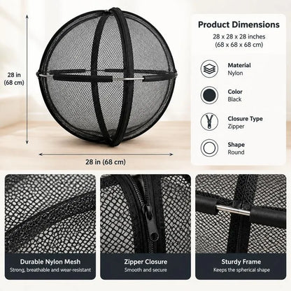 🐾✨ Portable Outdoor Cat Enclosure Mesh Ball Cat Cage– The Ultimate Safe Play & Travel Tent! 🌳🚗