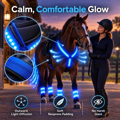 🔥HOT SALE 49% OFF - 🌟 LED Equestrian Glow Safety Kit | Ride Safely Beyond Sunset 🐎