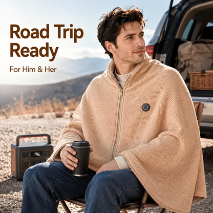 Wearable Heated Shawl 3 Heat Levels Portable Thermal Wrap