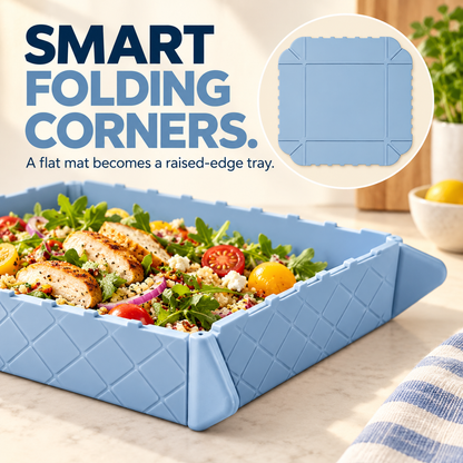 🔥Last Day 50% OFF –🥗 2 PCS Foldable Silicone Cutting Mat & Serving Tray