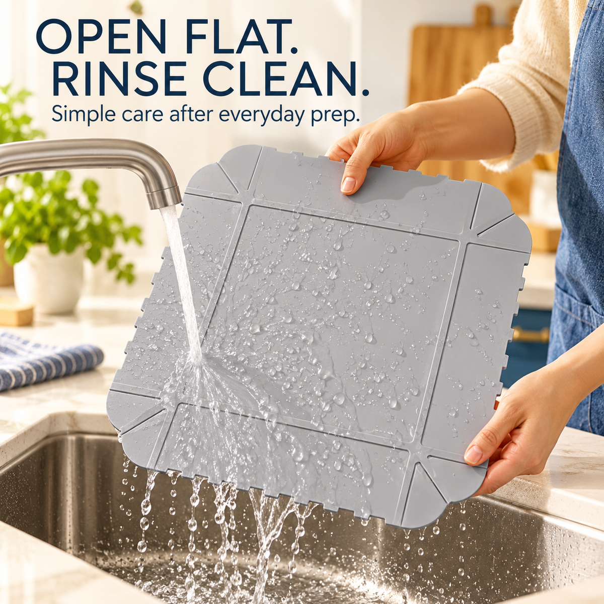 🔥Last Day 50% OFF –🥗 2 PCS Foldable Silicone Cutting Mat & Serving Tray