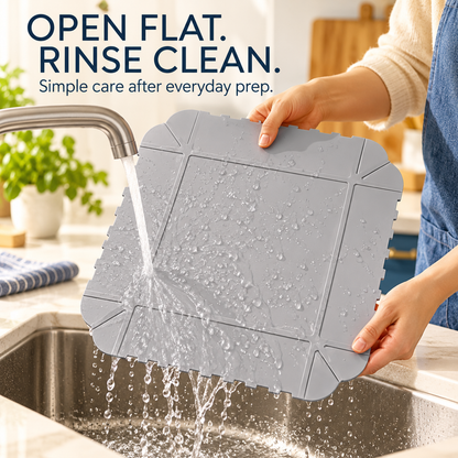 🔥Last Day 50% OFF –🥗 2 PCS Foldable Silicone Cutting Mat & Serving Tray