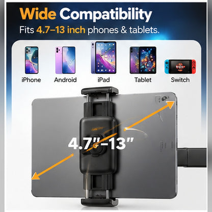 Car Headrest Tablet & Phone Holder – 360° Rotating Adjustable Mount for Kids & Road Trips