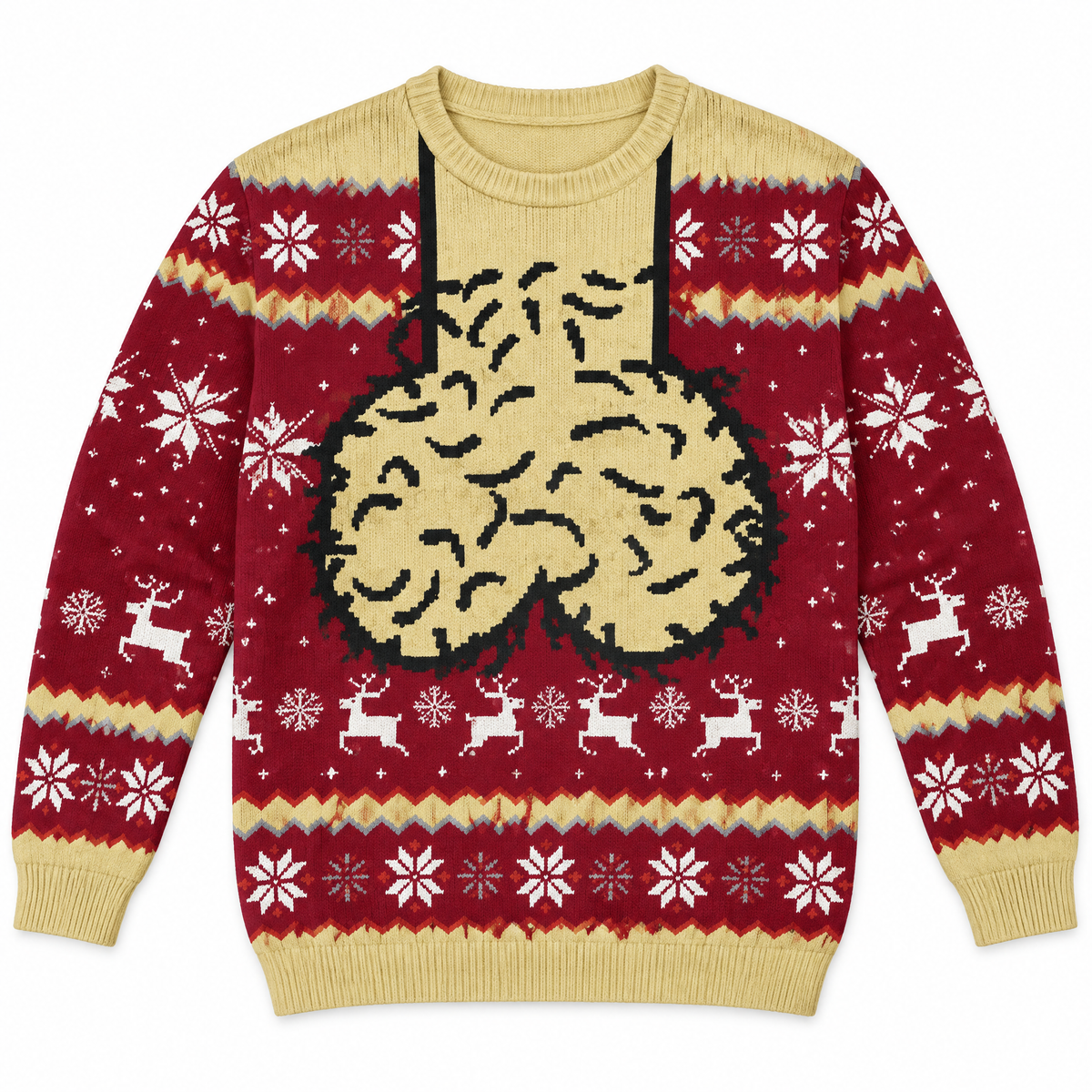 Funny 3D Christmas Illusion Sweater – Ugly Holiday Party Pullover, Festive Novelty Gift for Men & Women
