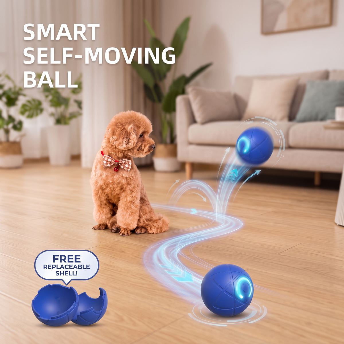 Smart Self-Moving Dog Ball | Interactive  Dog Toy