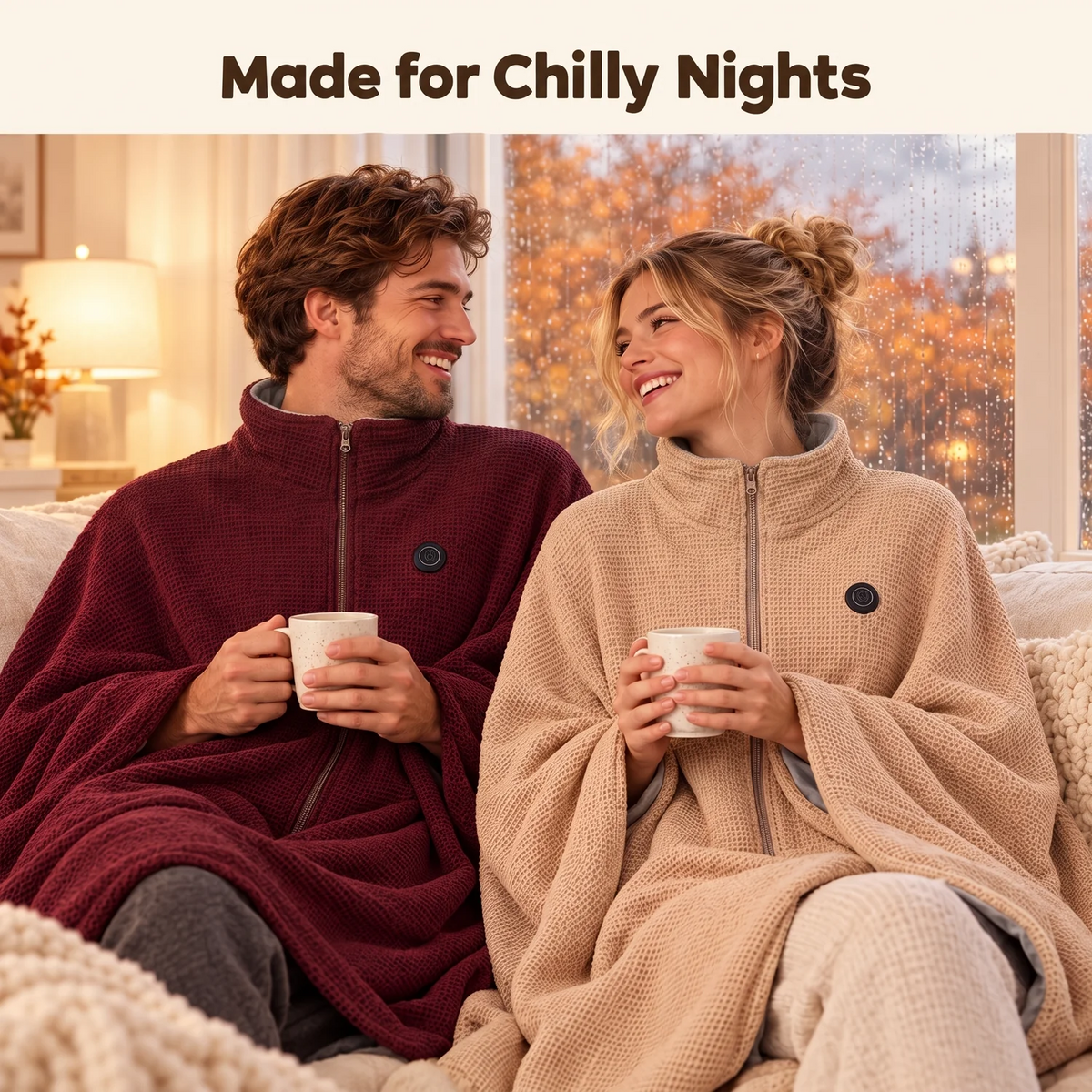 🔥 Wearable Heated Blanket – Cozy Hands-Free Warmth